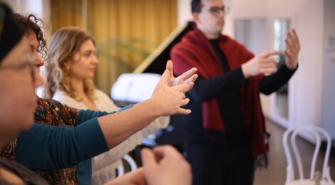 uczestnicy warsztatów śpiewu